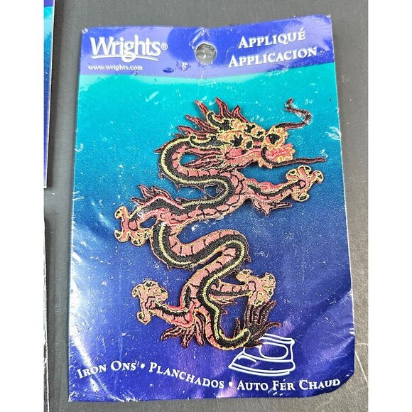 Lot Of 16 Assorted Wrights Iron-On Appliques Patch Up Embroidery Assortment - Picture 9 of 14